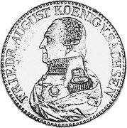 Germany 10 Thaler (2 August d'Or) 1825 S KM# 1103 Saxony-Albertine / Kingdom / Regular Coinage coin obverse