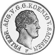 Germany 10 Thaler (2 August d'Or) 1853 F KM# 1150 Saxony-Albertine / Kingdom / Regular Coinage coin obverse
