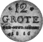 Germany 12 Grote (1/6 Thaler) 1816 KM# 158 Oldenburg / Duchy / Regular Coinage coin reverse
