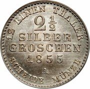 Germany 2-1/2 Silbergroschen 1855 A KM# 463 Kingdom / Regular Coinage coin reverse
