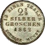 Germany 2-1/2 Silbergroschen 1862 CP KM# 620 Hesse-Cassel / Electorate / Regular Coinage coin reverse