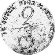 Germany 2/3 Thaler (Gulden) KM# 262 Mecklenburg-Schwerin / Grand Duchy coin reverse