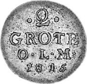 Germany 2 Grote (1/36 Thaler) 1815 KM# 155 Oldenburg / Duchy / Regular Coinage coin reverse