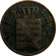 Germany 2 Pfennig 1849 F KM# 1157 Saxony-Albertine / Kingdom / Regular Coinage coin obverse