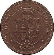 Germany 2 Pfennig 1869 B KM# 1217 Saxony-Albertine / Kingdom / Regular Coinage coin obverse