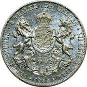 Germany 2 Thaler (3-1/2 Gulden) 1854 B KM# 229 Hannover / Kingdom / Regular Coinage coin reverse Germany 2 Thaler (3-1/2 Gulden) 1854 B KM# 229 Hannover / Kingdom / Regular Coinage coin reverse
