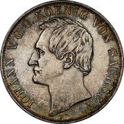 Germany 2 Thaler (3-1/2 Gulden) 1859 F KM# 1195 Saxony-Albertine / Kingdom / Regular Coinage coin obverse Germany 2 Thaler (3-1/2 Gulden) 1859 F KM# 1195 Saxony-Albertine / Kingdom / Regular Coinage coin obverse