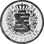 Germany 5 Thaler (August d'Or) 1834 S KM# 1123 Saxony-Albertine / Kingdom / Regular Coinage coin reverse