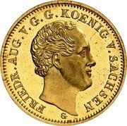 Germany 5 Thaler (August d'Or) 1842 G KM# 1165 Saxony-Albertine / Kingdom / Regular Coinage coin obverse