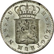 Germany 6 Kreuzer 1831 KM# 53 United Nassau / Duchy / Standard Coinage coin obverse