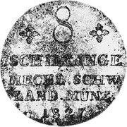 Germany 8 Schilling 1827 KM# 266 Mecklenburg-Schwerin / Grand Duchy coin reverse
