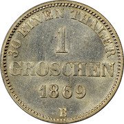 Germany Groschen 1869 B KM# 194 Oldenburg / Grand Duchy coin reverse