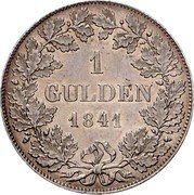 Germany Gulden 1841 KM# 309 Hesse-Darmstadt / Grand Duchy coin reverse Germany Gulden 1841 KM# 309 Hesse-Darmstadt / Grand Duchy coin reverse
