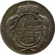 Germany Heller KM# 1002.1 Saxony-Albertine / Electorate / Regular Coinage coin obverse