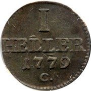 Germany Heller KM# 1002.1 Saxony-Albertine / Electorate / Regular Coinage coin reverse
