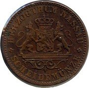 Germany Kreuzer 1859 KM# 74 United Nassau / Duchy / Standard Coinage coin obverse