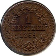 Germany Kreuzer 1859 KM# 74 United Nassau / Duchy / Standard Coinage coin reverse