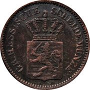 Germany Kreuzer 1867 KM# 339 Hesse-Darmstadt / Grand Duchy coin obverse