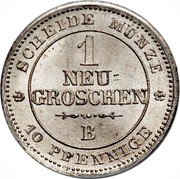 Germany Neugroschen (10 Pfennig) 1867 B KM# 1219 Saxony-Albertine / Kingdom / Regular Coinage coin reverse Germany Neugroschen (10 Pfennig) 1867 B KM# 1219 Saxony-Albertine / Kingdom / Regular Coinage coin reverse