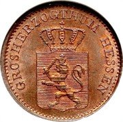 Germany Pfennig 1868 KM# 337 Hesse-Darmstadt / Grand Duchy coin obverse