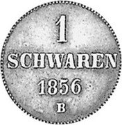 Germany Schwaren (3 Light Pfennig) 1856 B KM# 188 Oldenburg / Grand Duchy coin reverse