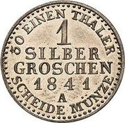 Germany Silbergroschen 1841 A KM# 59 Reuss-Schleiz / Principality / Regular Coinage coin reverse Germany Silbergroschen 1841 A KM# 59 Reuss-Schleiz / Principality / Regular Coinage coin reverse