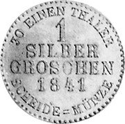 Germany Silbergroschen 1841 KM# 601 Hesse-Cassel / Electorate / Regular Coinage coin reverse