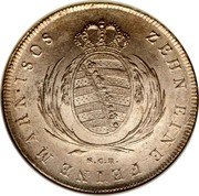 Germany Thaler 1808 SGH KM# 1059.1 Saxony-Albertine / Kingdom / Regular Coinage coin reverse Germany Thaler 1808 SGH KM# 1059.1 Saxony-Albertine / Kingdom / Regular Coinage coin reverse