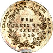 Germany Thaler 1814 A KM# 387 Kingdom / Regular Coinage coin reverse