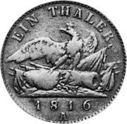 Germany Thaler 1816 A KM# 395 Kingdom / Regular Coinage coin reverse