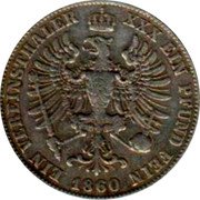 Germany Thaler 1860 A KM# 471 Kingdom / Regular Coinage coin reverse