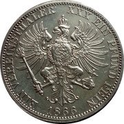 Germany Thaler 1866 A KM# 494 Kingdom / Regular Coinage coin reverse