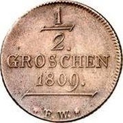 Germany 1/2 Groschen 1809 FW KM# 50 Waldeck-Pyrmont / Principality / Regular Coinage coin reverse
