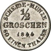 Germany 1/2 Groschen 1844 G KM# 86 Saxe-Coburg-Gotha / Duchy / Regular Coinage coin reverse