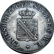 Germany 1/2 Groschen 1858 A KM# 207 Saxe-Weimar-Eisenach / Grand Duchy coin obverse
