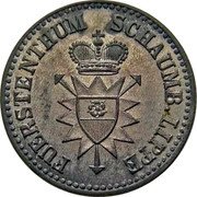 Germany 1/2 Silbergroschen 1858 A KM# 43 Schaumburg-Lippe / Principality coin obverse