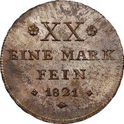 Germany 1/2 Thaler 1821 H KM# 34 Schaumburg-Lippe / Principality coin reverse Germany 1/2 Thaler 1821 H KM# 34 Schaumburg-Lippe / Principality coin reverse