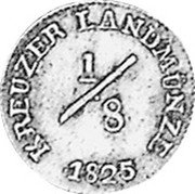 Germany 1/8 Kreuzer 1825 KM# 146 Saxe-Hildburghausen / Duchy / Regular Coinage coin reverse