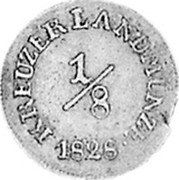 Germany 1/8 Kreuzer 1828 KM# 118 Saxe-Meiningen / Duchy / Regular Coinage coin reverse