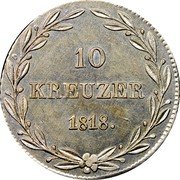 Germany 10 Kreuzer 1818 W KM# 531 Württemberg / Kingdom / Regular Coinage coin reverse