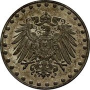 Germany 10 Pfennig 1916 E KM# 20 Standard Coinage coin reverse Germany 10 Pfennig 1916 E KM# 20 Standard Coinage coin reverse