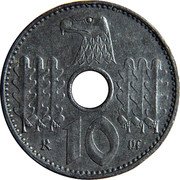 Germany 10 Reichspfennig 1940 A KM# 99 Military Coinage WWII coin reverse Germany 10 Reichspfennig 1940 A KM# 99 Military Coinage WWII coin reverse
