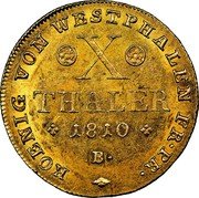 Germany 10 Thaler 1810 B KM# 115 Kingdom / German Standard Coinage coin reverse