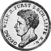 Germany 10 Thaler 1829 FF Stack's Hammel sale 9-92 AU-$20,000 KM# 37 Schaumburg-Lippe / Principality coin obverse