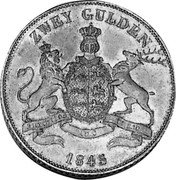 Germany 2 Gulden 1845 KM# 595 Württemberg / Kingdom / Regular Coinage coin reverse