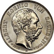 Germany 2 Mark 1902 E Proof KM# 1255 Saxony-Albertine / Kingdom / Reform Coinage coin obverse