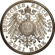 Germany 2 Mark 1904 A Proof KM# 27 Anhalt-Dessau / Duchy / Reform Coinage coin reverse