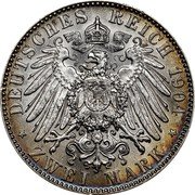 Germany 2 Mark 1904 E KM# 1261 Saxony-Albertine / Kingdom / Reform Coinage coin reverse