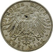 Germany 2 Mark 1915 KM# 206 Saxe-Meiningen / Duchy / Reform Coinage coin reverse