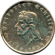Germany 2 Reichsmark 1934 F KM# 84 Third Reich / Standard Coinage coin reverse Germany 2 Reichsmark 1934 F KM# 84 Third Reich / Standard Coinage coin reverse